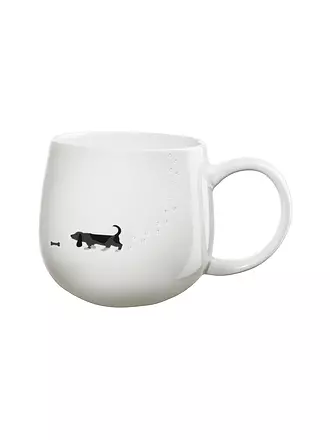 ASA SELECTION | Henkelbecher 0,4l MAGU-FOOTPRINTS Cat | weiss